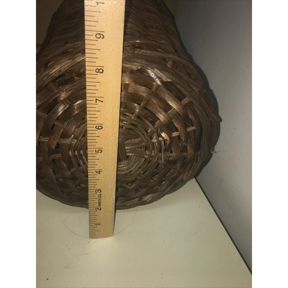 Vintage French Demijohn Wine Bottle Holder Wicker Rattan, 15